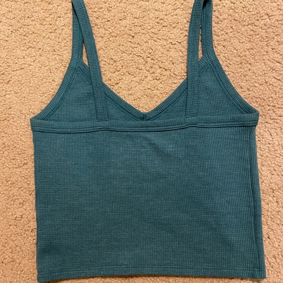 American Eagle Henley Cropped Tank Top - Picture 2 of 3